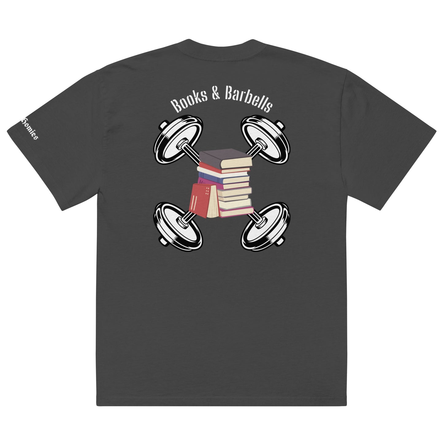 Oversized Books & Barbells t-shirt